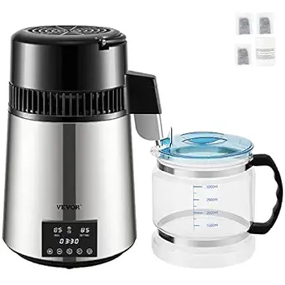VEVOR Stainless Steel Water Distiller with Carafe