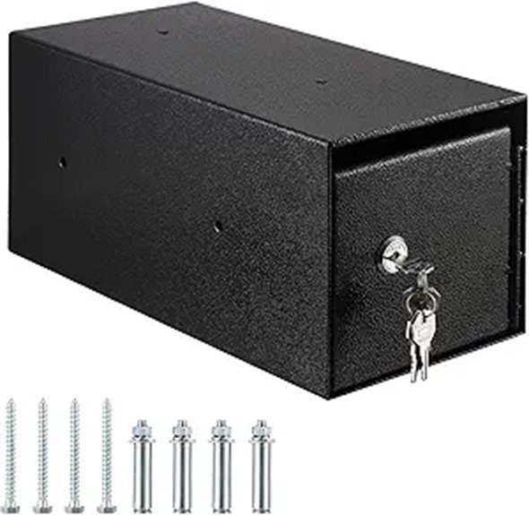 Alloy Steel Cash Drop Box with Lock and Mount