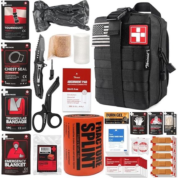 Tactical Survival First Aid Kit with Israeli Bandage