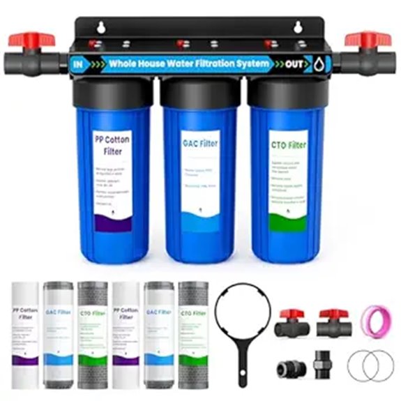 Whole House Water Filter System with 3 Stages
