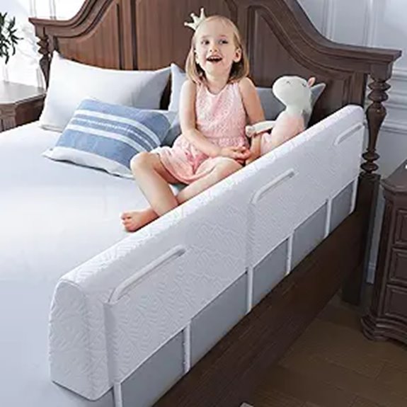 Toddler Foam Bed Bumper Guard Rail (White 59)
