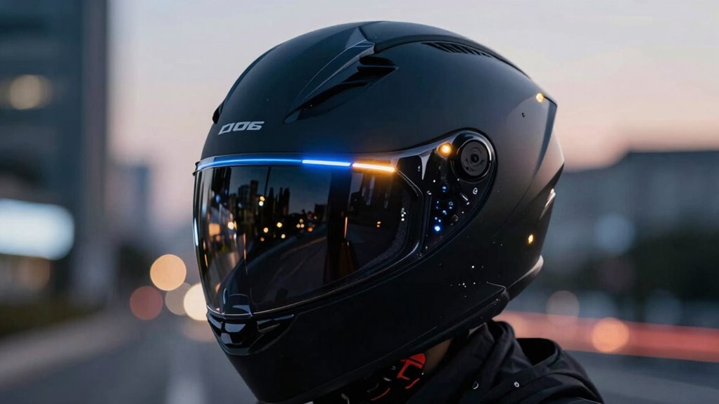 top helmets with integrated lighting