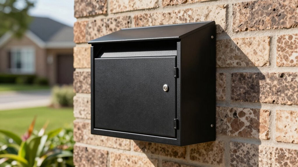 top locking wall mount mailboxes