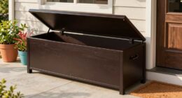 top porch lockable storage benches