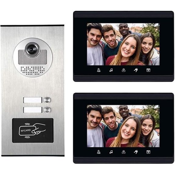 Apartment Intercom System with Touch Monitor and Door Lock