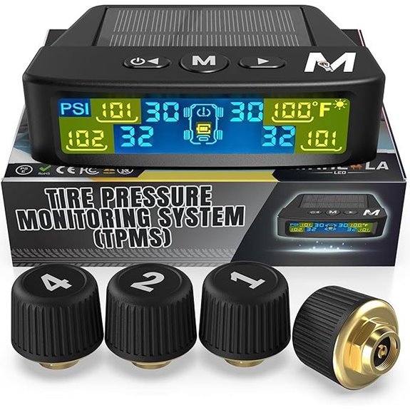 Marcala TPMS Set of 4 for Trailer RV Truck
