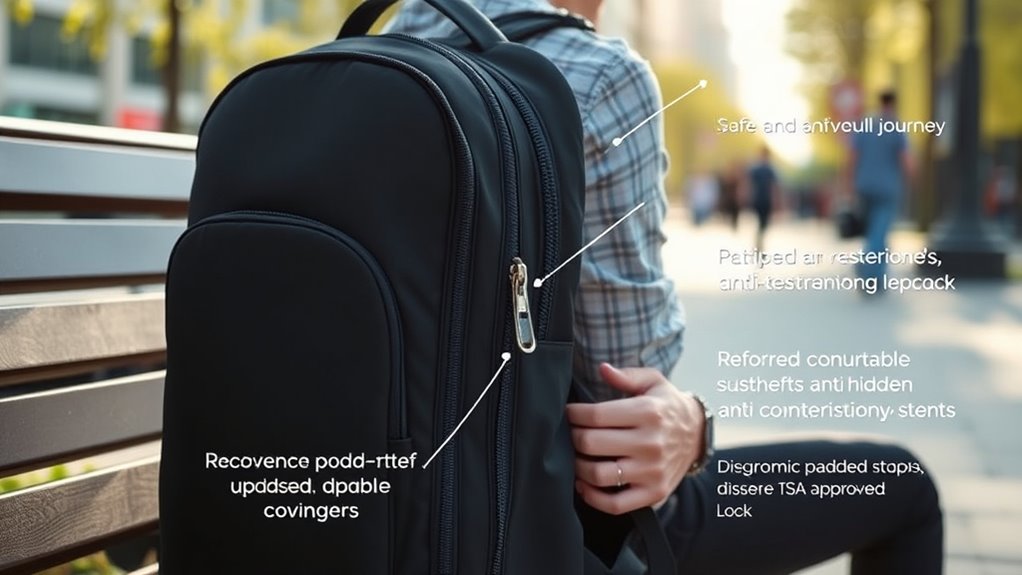 travel backpack security features