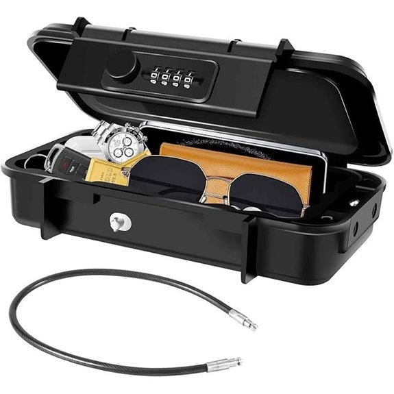 Portable 4-Digit Combination Lock Box for Travel