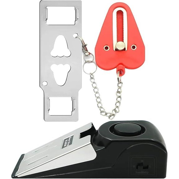 Portable Door Lock & Alarm Set for Travel and Home