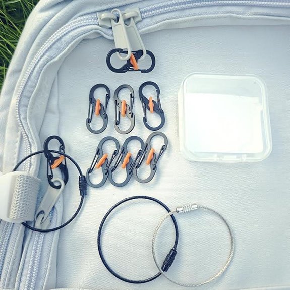 Qivievsa 8Pcs Zipper Clips Anti-Theft Travel Set