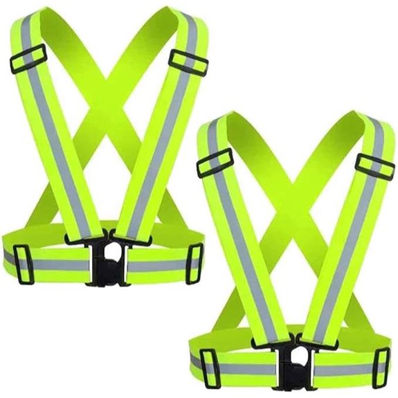 Reflective Safety Vest 2pcs with Adjustable Straps