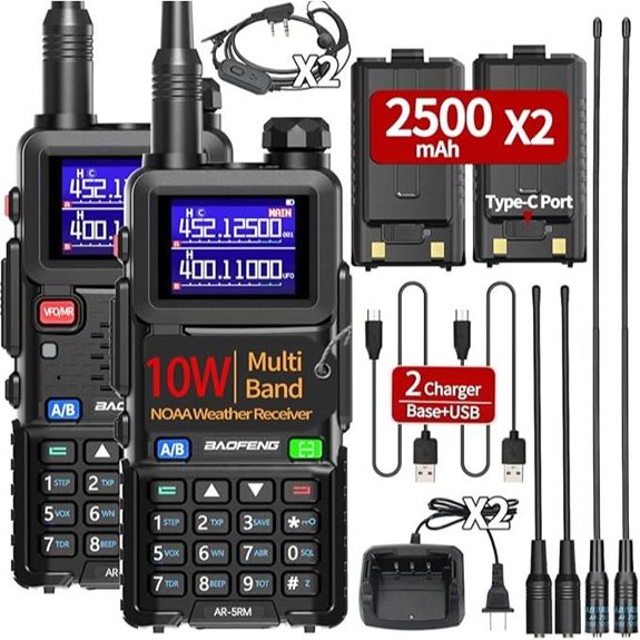 Baofeng AR-5RM 10W Handheld Radio 2-Pack