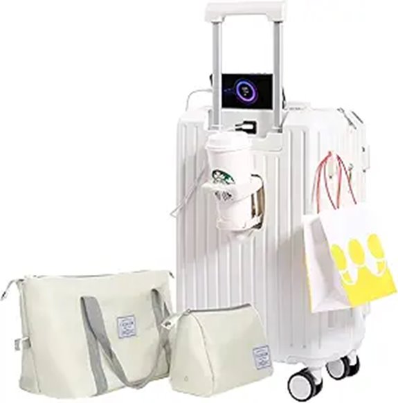 3-Piece Luggage Set with USB Charging & Spinner Wheels