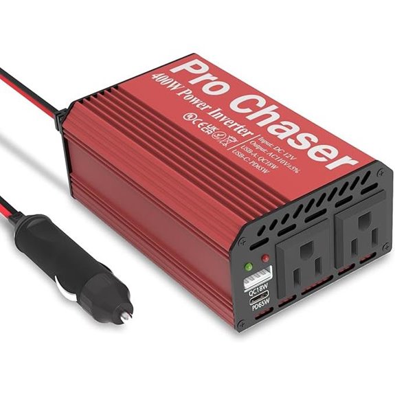 Pro Chaser 400W Vehicle Power Inverter with USB-C
