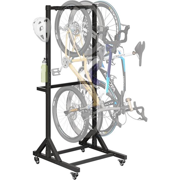 monTEK Vertical Bike Storage Rack with Hooks