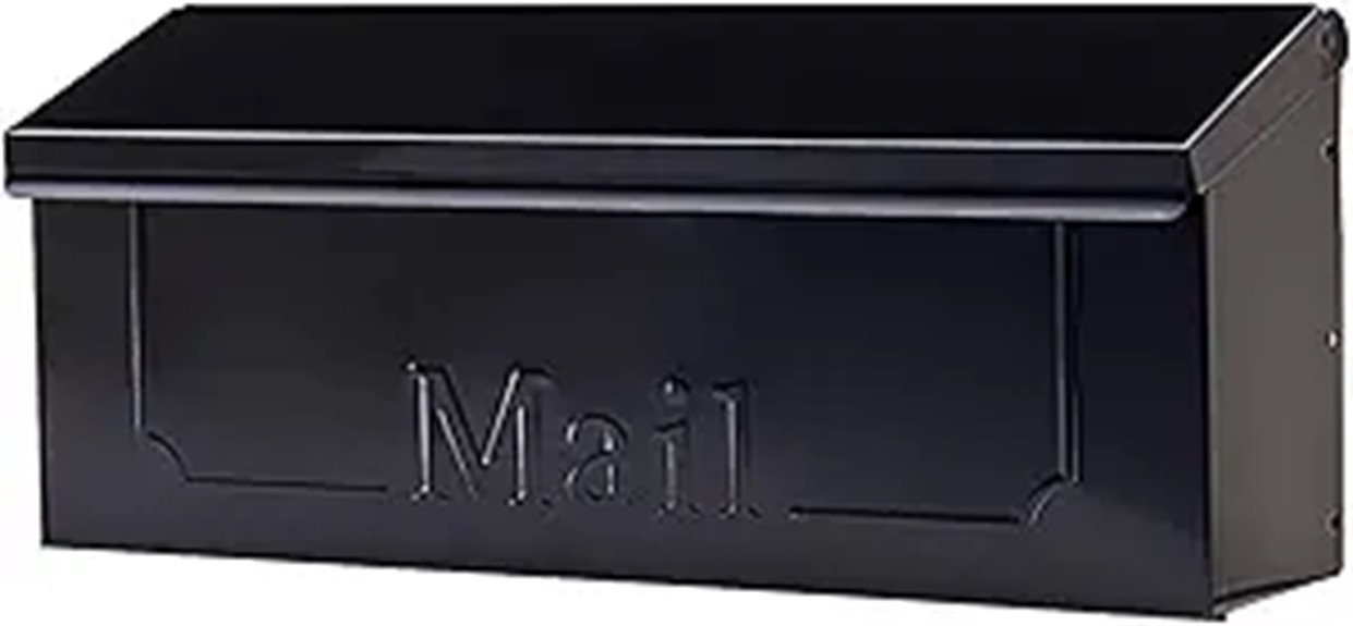 Architectural Mailboxes Wall-Mount Galvanized Steel Black