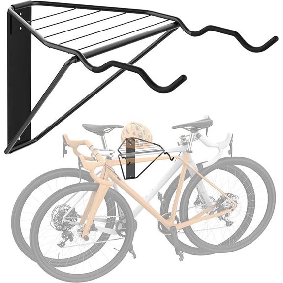WALMANN Wall-Mounted Horizontal Bike Rack for 2 Bikes