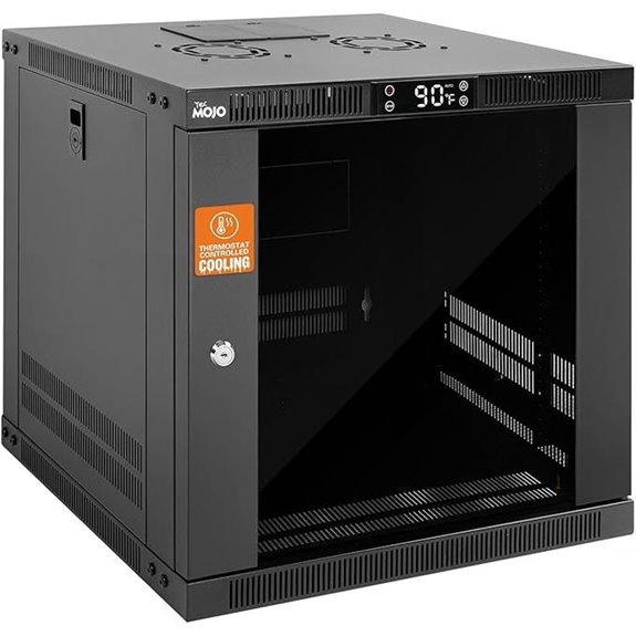 Tecmojo 9U Wall Mount Server Cabinet with Fans
