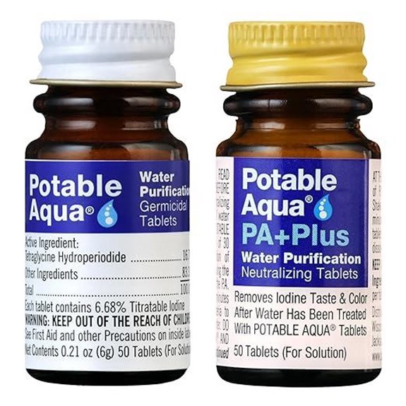 Potable Aqua Water Purification Tablets (2 x 50ct)