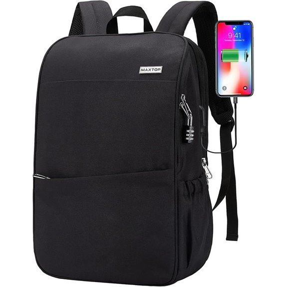 MAXTOP Water-Resistant Laptop Backpack with USB Port