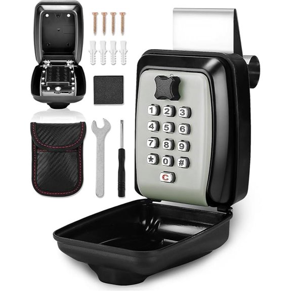 Tevlaphee Waterproof Car Lock Box for Keys and Cash