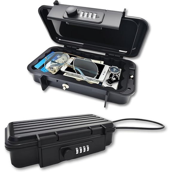 Portable Waterproof Security Lock Box with Combination