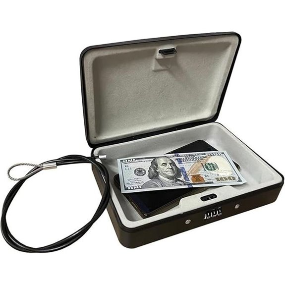 SEPOX Water/Fire-Resistant Portable Security Lock Box