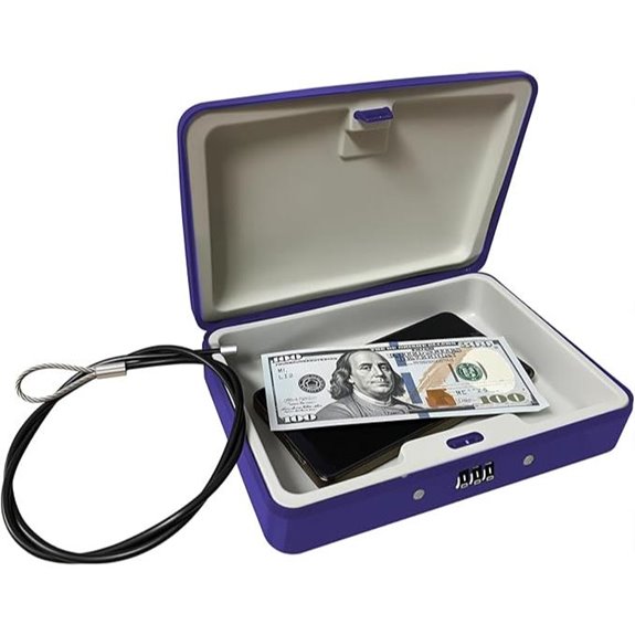 SEPOX Water/Fire-Resistant Portable Security Lock Box