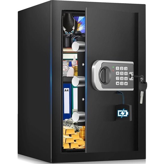 Water & Fireproof Home Safe with Digital Keypad