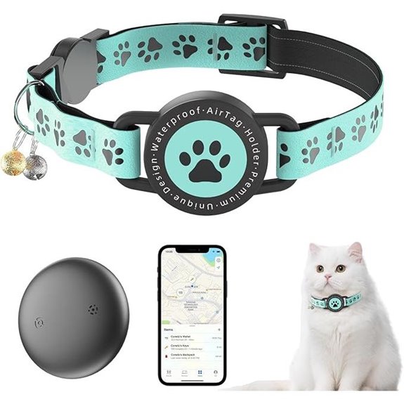 Waterproof GPS Cat Collar with Apple Find My Compatibility
