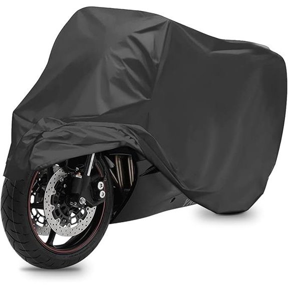 Zlirfy Waterproof Motorcycle Cover with Lock-Holes & Storage