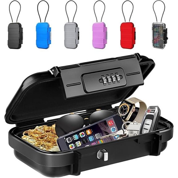 BKNOOU Portable Waterproof Safe with Removable Chain