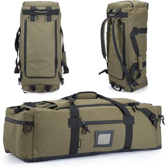 Large Water-Repellent Duffel Bag for Travel & Sports