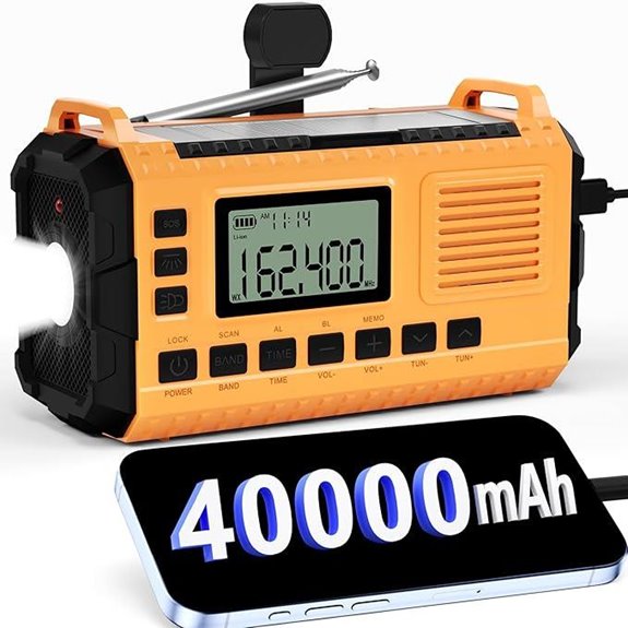 Emergency Weather Radio with Power Bank & SOS Alarm