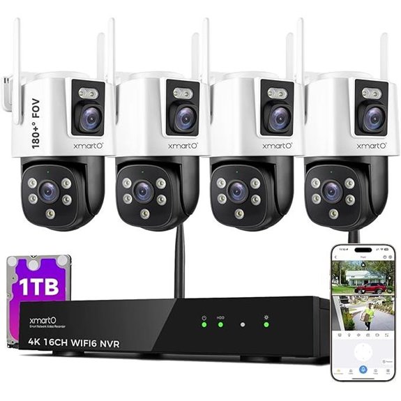XmartO 2-in-1 WiFi 6 Mesh PTZ Security Camera System