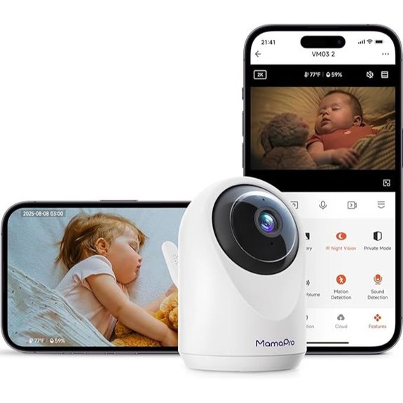 WiFi Baby Monitor with Camera Night Vision Alerts