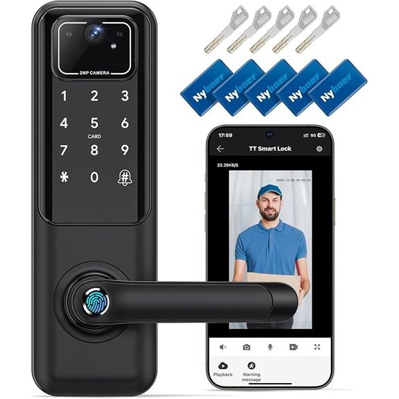 Nyboer WiFi Video Smart Door Lock with Camera