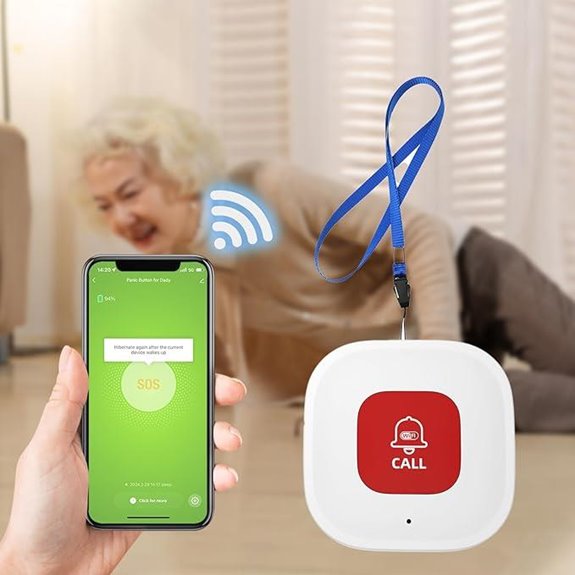 WiFi Elderly Caregiver Call Button with App Alerts
