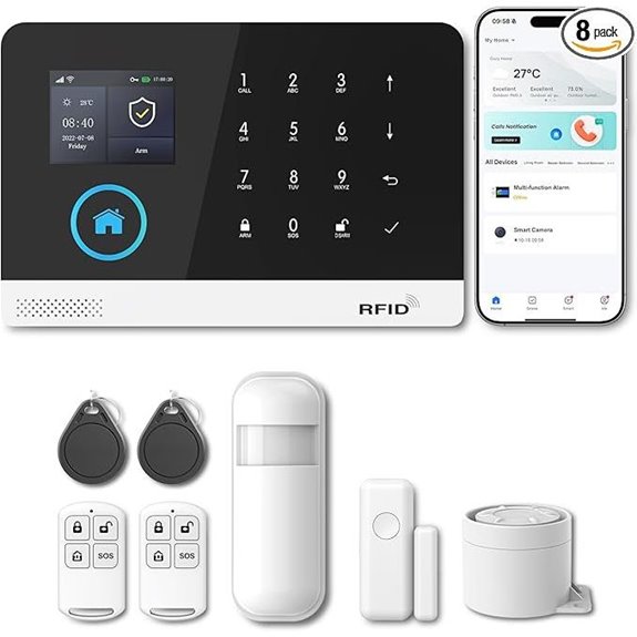 PGST Home Security Alarm System Kit with WiFi Alerts
