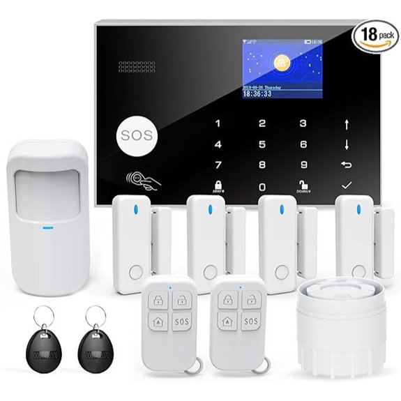 WiFi Home Security Alarm System with App & Sensors