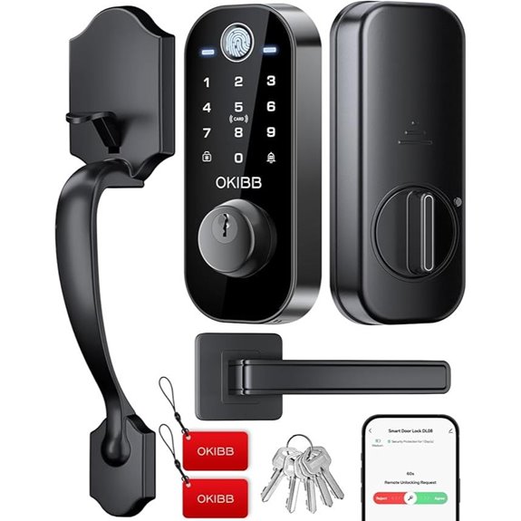 Smart WiFi Front Door Lock Set with Touchscreen