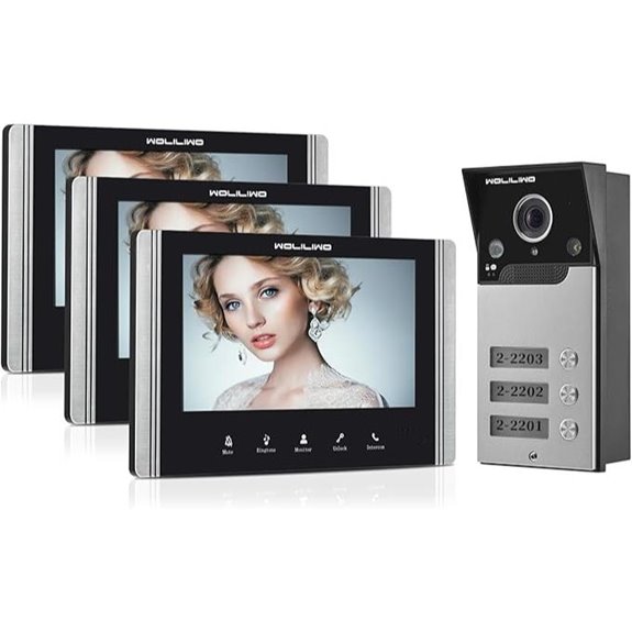 Wired 7-Inch Video Intercom System with Remote Unlock