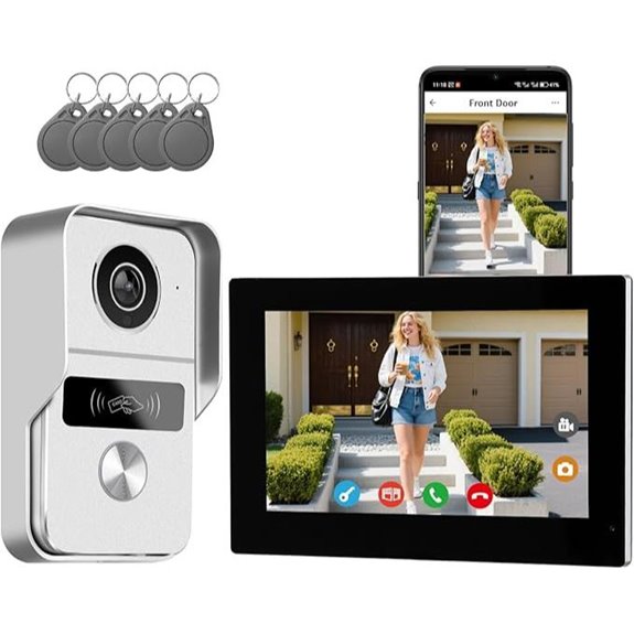 Wired Video Intercom System with Camera and Monitor