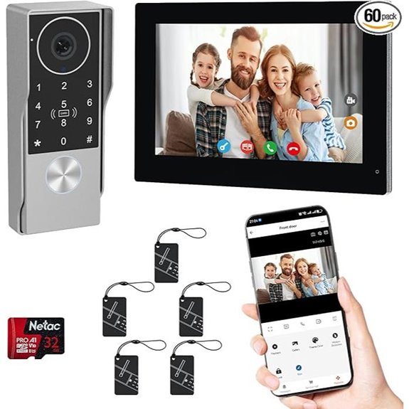 Wired Video Doorbell with Touch Screen and App Control