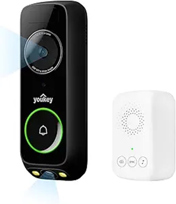 Youkey Wireless Doorbell Camera with 2K Video