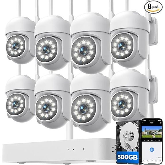 Wireless Outdoor 5MP Security Camera System with Night Vision