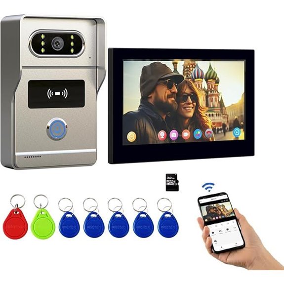 Wireless Doorbell Camera with 7-Inch Touchscreen