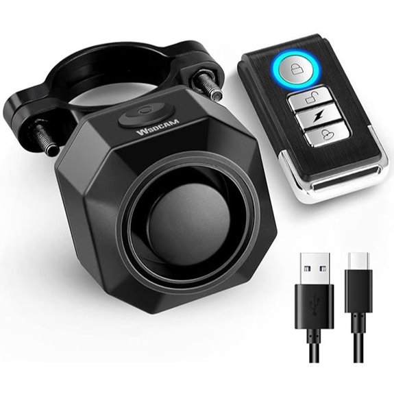 WSDCAM Rechargeable Wireless Bike Alarm with Remote