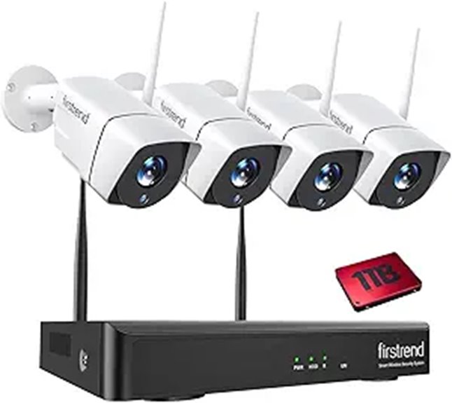 Wireless Security Camera System with 4 Cameras