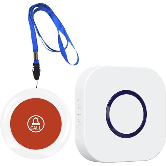 Caregiver Wireless Pager with SOS Alert and Range